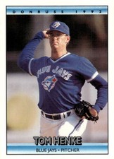 1992 Donruss #141a Tom Henke