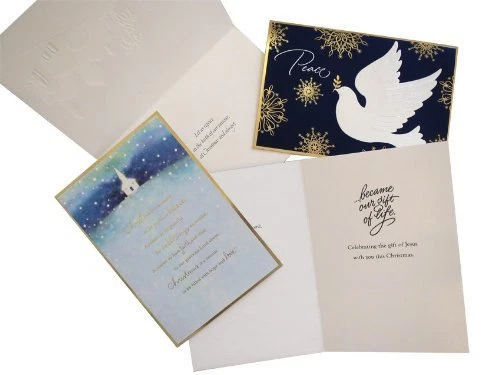 Рождественские и белые рождественские открытки упаковка из 4 шт. - Изображение 3 из 4