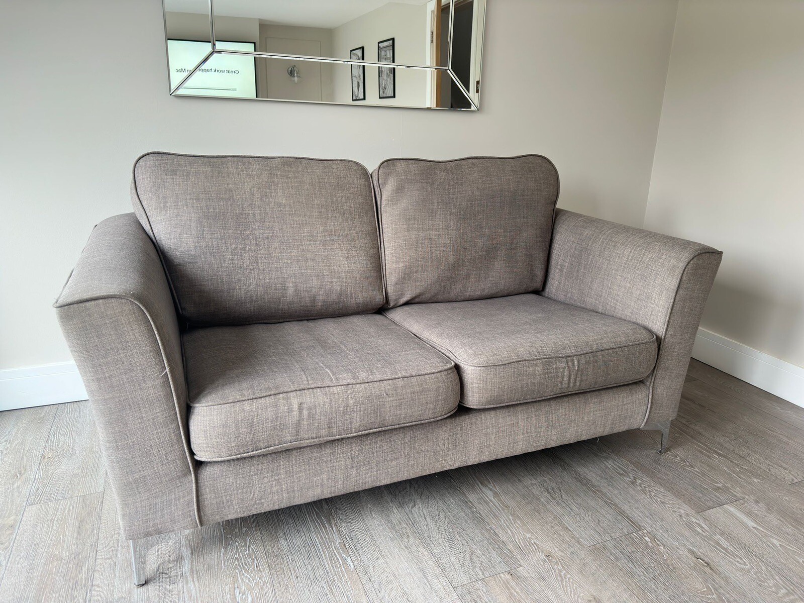 2 X sofology grey Sofa And Foot Stool eBay
