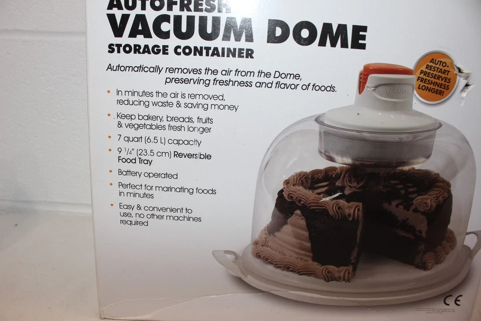 Новый в коробке новый! Вакуумный купольный контейнер для хранения продуктов Weston Autofresh, отлично подходит для хлеба! - Изображение 2 из 4
