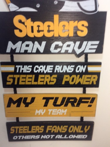 Pittsburgh Steelers Man Cave Forever Collectibles Hanging Sign My Turf My Team - Picture 5 of 11