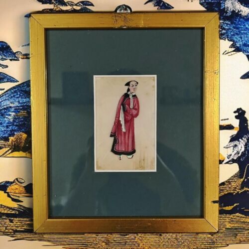 19th Century Chinese Rice Pith Paper Antique Art Painting - Photo 1 sur 3