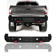 Vijay For 2005-2015 Toyota Tacoma New Steel Rear Bumper With Led Lightsd-rings