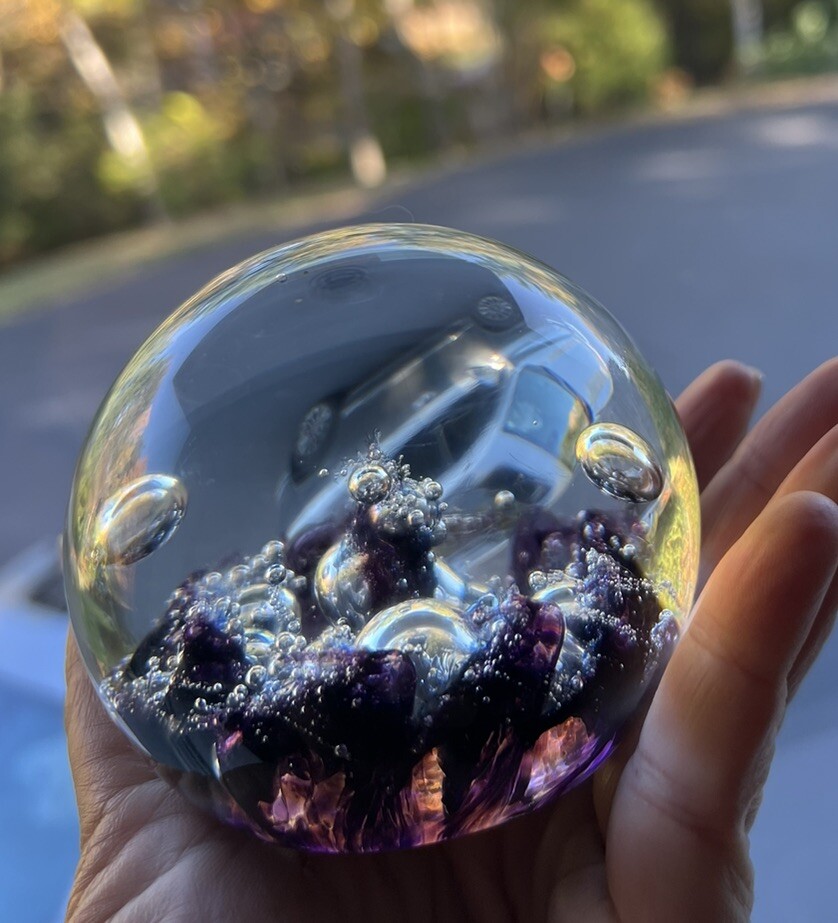 英国 スコットランド ヴィンテージ ペーパーウェイト SELKIRK Rare Selkirk Glass Vintage / GLASS PAPERWEIGHT / Scottish