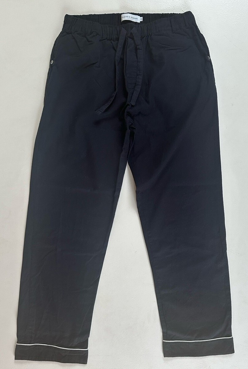 DESMOND DEMPSEY Soft Brushed Cotton Pyjama Trousers Navy Lounge Pants  Medium
