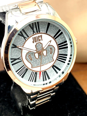 Juicy Couture Women's Watch JC/5009 Quartz Rose Gold Silver Steel 34.5mm
