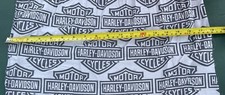 Lot of 6 pcs Harley Davidson Remnant Fabric Shield Black White 18 x 11 NEW