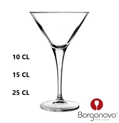 BORGONOVO MARTINI CUP 10 CL 15 CL 25 CL COCKTAILBECHER BAR 6 12 STÜCK