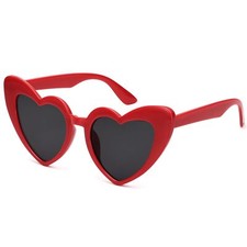 Heart Sunglasses for Women Trendy Cat Eye Love Shaped Sunglasses Lovely Shades