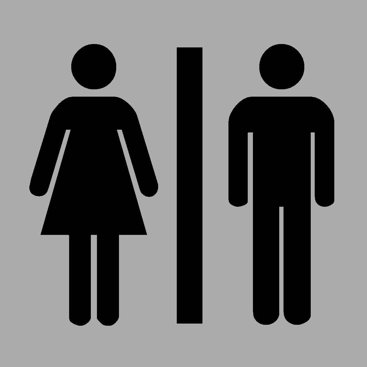Panneau d'information toilettes hommes