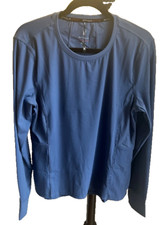 New Spyder Ladies Long Sleeve Crew Neck Active Top MEDIUM Blue