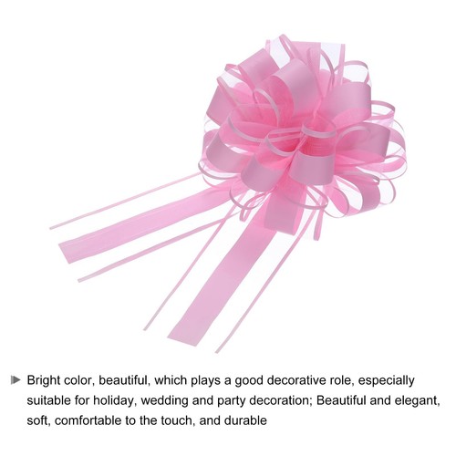 10pcs 8 Inch Large Big Pull Bow Organza Gift Wrapping Bows Ribbon for Wedding... - Picture 4 of 6