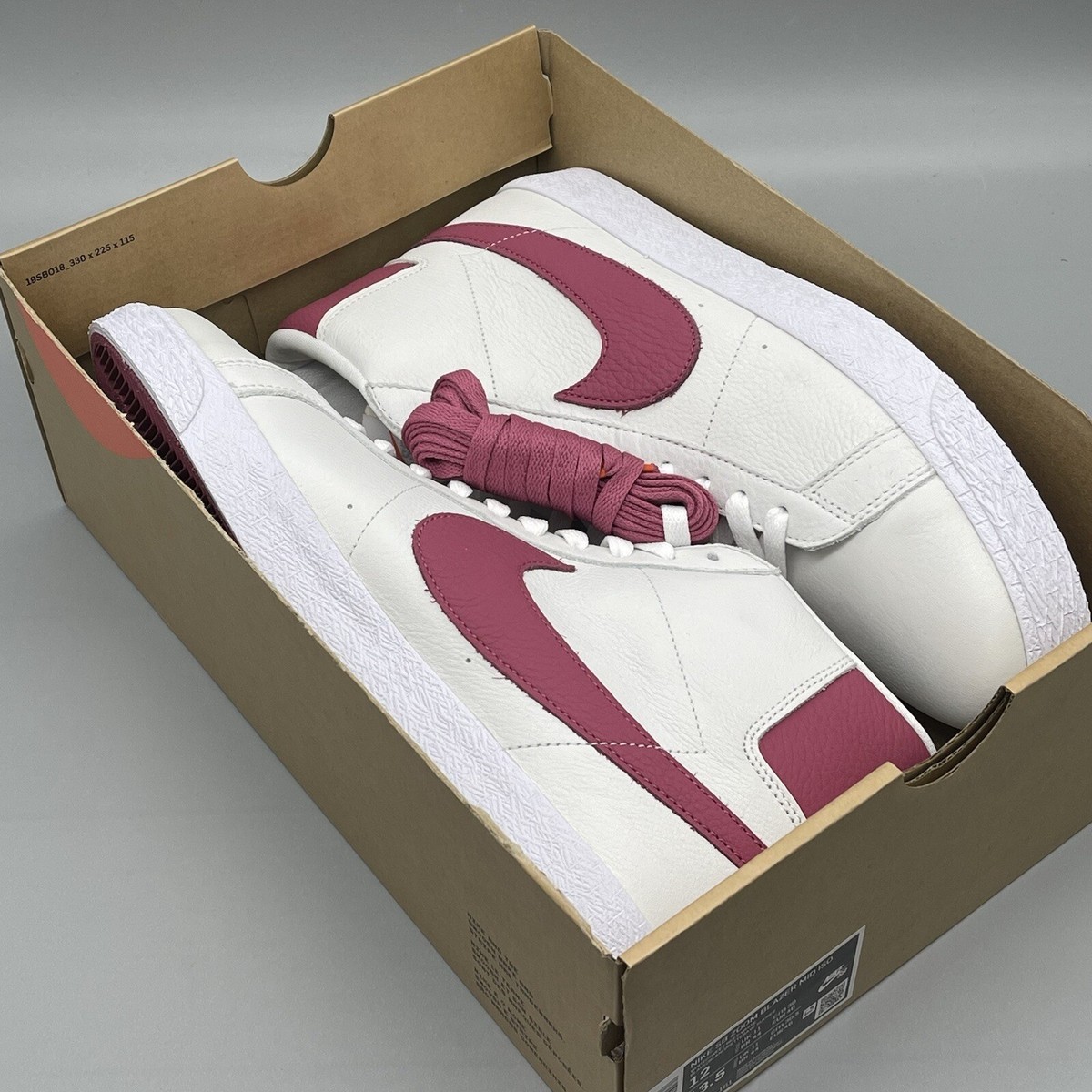 Mens Nike SB Zoom Blazer Mid ISO Size 12 White Sweet Beet  display picture 2