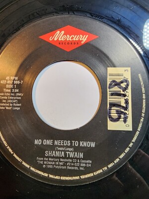 Shania Twain -No One Needs To Know / Leaving Is The Only Way Out -Mercury VG F8