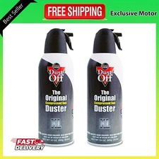 Dust Off Dust Disposable Pack Of 2 Compressed Gas Air Duster 10 oz FREE SHIPPING