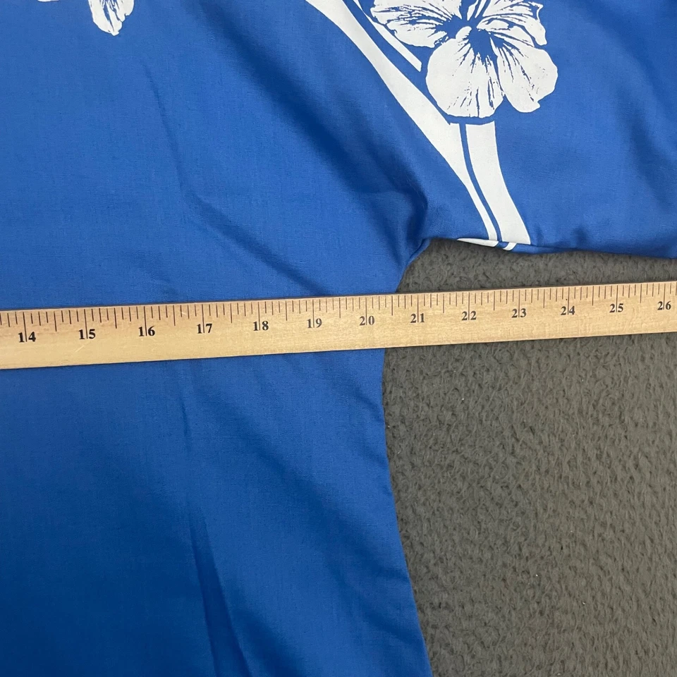 Vestido vintage Hans Jutte Hawaii para mujer mediano azul blanco flor hawaiano Aloha Foto 2 de 4