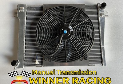 Aluminum Radiator +Fan For BMW 3 E30 320i 323i 325i 325ix 325e M20 1982-1993 M/T