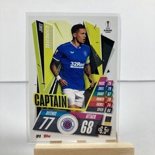 #CP9 JAMES TAVERNIER 2020-21 Topps Match Attax Extra Captain Rangers
