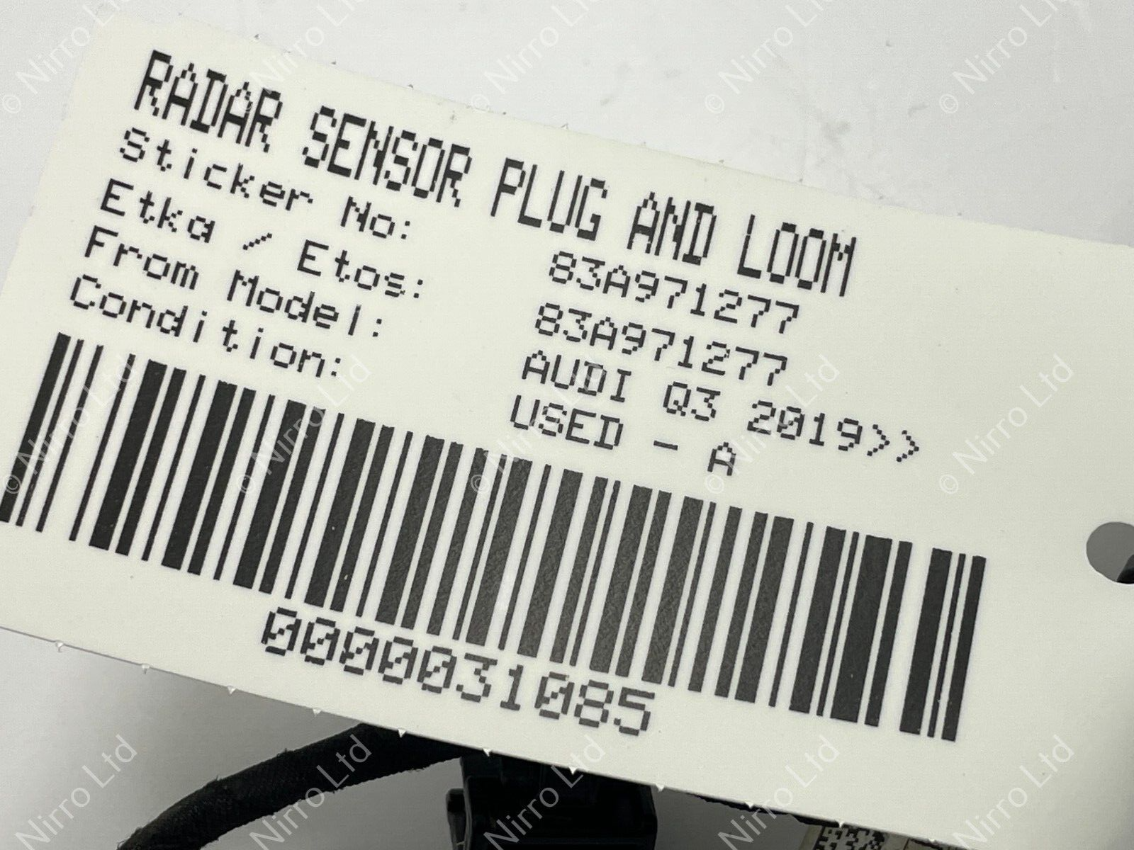 AUDI Q3 RADAR SENSOR PLUG AND LOOM 2019 ONWARDS 83A971277 | eBay 