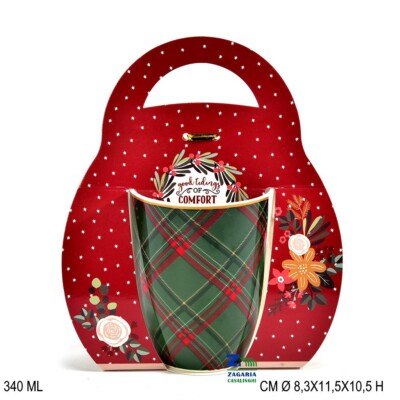 TAZZINE CAFFE' NATALIZIE Fade Christmas Tazzine E Piattini Natale Faith 6 Pz