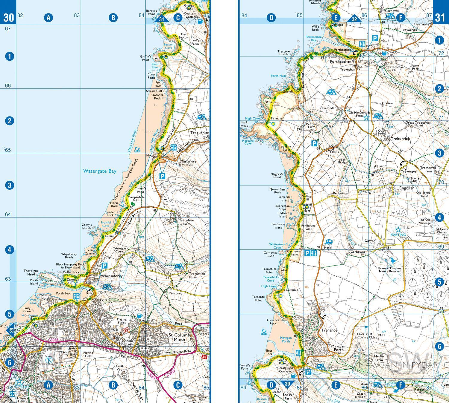 Thumbnail - Sw Coast Path North Cornwall Adventure Atlas | Taschenbuch | Englisch