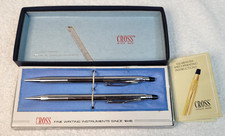 CROSS Classic 3501 Lustrous Chrome Pen  Pencil Set w/box  READ