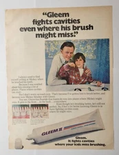 Gleem II Toothpaste Fights Cavities Where Mickey Misses 1976 Magazine Ad