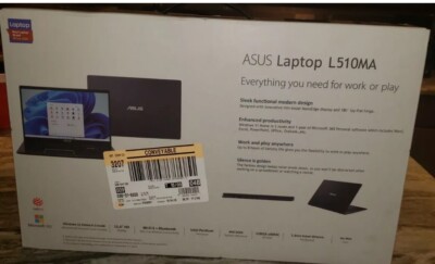 NEW ASUS Vivobook L510MA 15.6'' FHD Intel N5030 128GB SSD 4GB RAM Microsoft 365