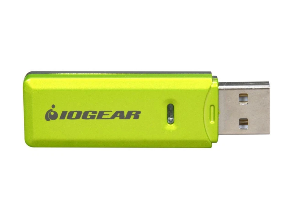 IOGEAR GFR204SD 10-in-1 USB 2.0 SD/ MicroSD/ MMC Card Reader/ Writer (Green/ Gra - Image 2 of 4