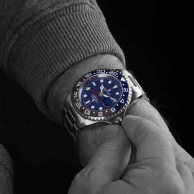 Steinhart Ocean 1 GMT Blue-Grey Ceramic 42mm Automatic Swiss Men