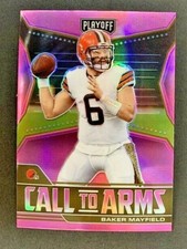 2021 Panini Playoff - Baker Mayfield #CA-BMA Browns - Call to Arms Pink Prizm