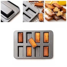 Mini Loaf Pan Nonstick 8Cavity Muffin Cupcake Pan Carbon Steel Brownie Baking AU