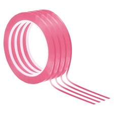 1/8" Whiteboard Tape, 4 Pack Thin Dry Erase Tape for Chart Marking, Pink