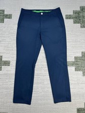 Bonobos Golf Pants Men 32 Blue Performance Tailored Fit Logo Stretch Mid Rise