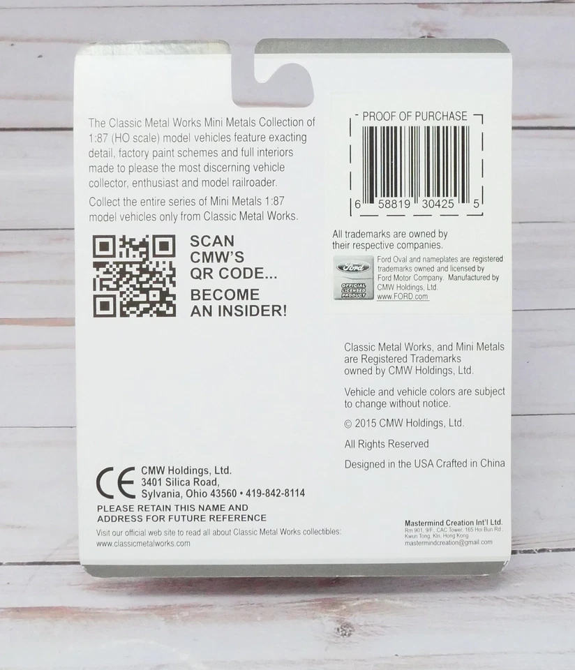 Mini-Metals 30425, '60 Ford 1/2 Ton Pickup, Milwaukee RR Hy-Line, HO Scale - Image 2 of 2