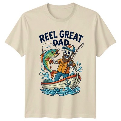Reel Great Dad Herren T-Shirt Papa Angeln Angeln Vatertag Geschenk für Ihn
