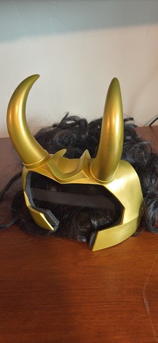 New Marvel Loki Cosplay Wig Black Curly Hair Halloween Prop Stage Performance Ho