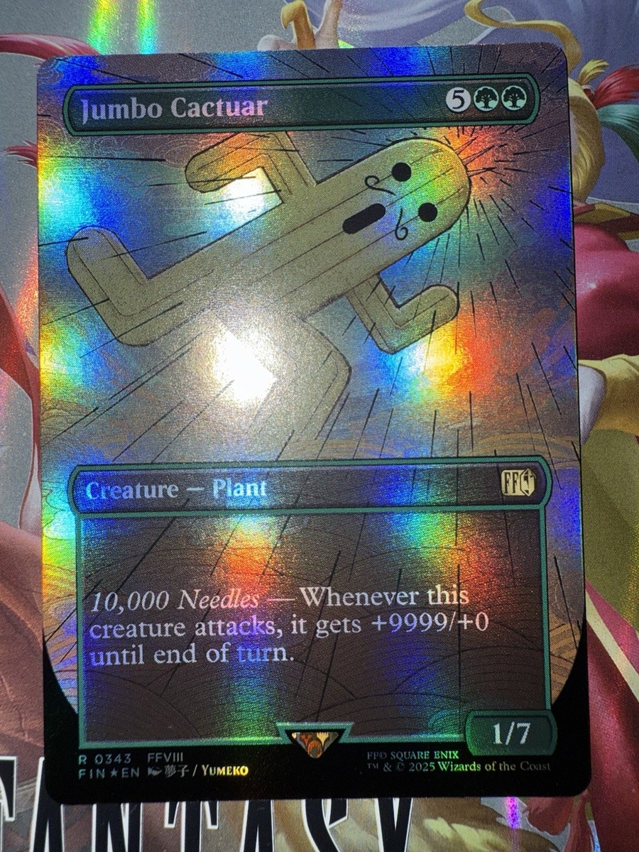 Magic MTG Final Fantasy - Jumbo Cactuar (Borderless) *FOIL* 0343