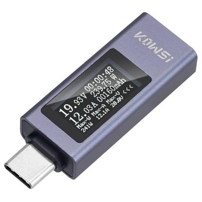 USB C Power Meter USB C Tester, USB Multimeter 4-30V 0-12A Voltage C2301