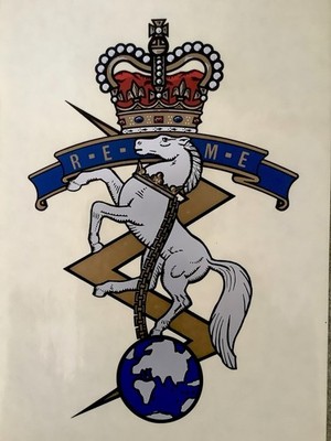  Royal Electrical & Mechanical Engineer Aufkleber / Super Large / Sticker Vintage Neu 