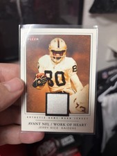 2003 Fleer Avant Work of Heart Jersey Card /300 Jerry Rice #WH/JR HOF
