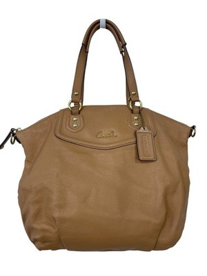 バッグ COACH Ashley Tote Bag Shoulder Bag brown Coach Ashley Satchel Shoulder Bag Top Zip Double Handle Gold Tone