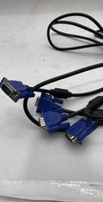 VGA 15-Pin Male to Male HD15/DE-15 Video Cord Blue Lot of 2