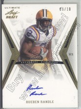 rueben randle rc rookie draft auto autograph lsu bengal tigers college #/10 2012