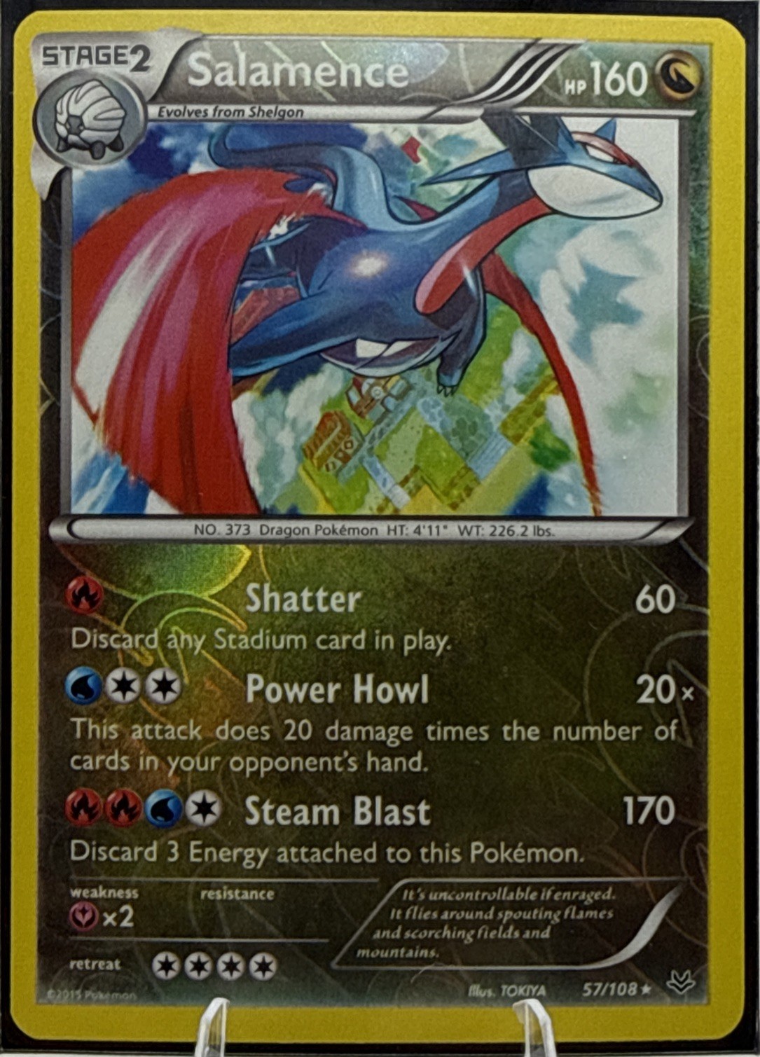 Salamence 57/108 Roaring Skies Reverse Holo NM