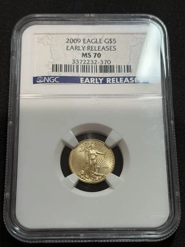 2009 $5 American Gold Eagle 1/10 oz NGC MS70 Gold Coin - Early Releases
