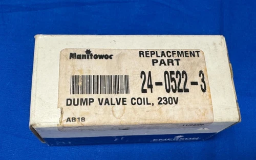 NEW Emerson/Manitowoc 24-0522-3 Solenoid Valve Coil 230V NOS