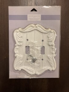 Restore & Restyle Vintage Romance Double Switch Plate Cream W/ Hardware New