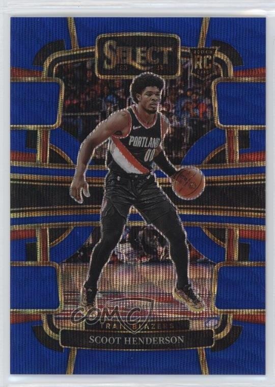 2023-24 Panini Select Concourse Blue Wave Prizm /75 Scoot Henderson #77 15xk