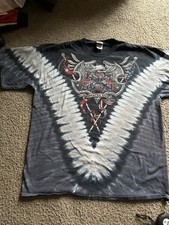 Liquid Blue Lynyrd Skynyrd Shirt Men's Large Grey Trashed Southern Rock Tie Dye